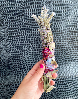 lavender rosemary herbal smoke wand