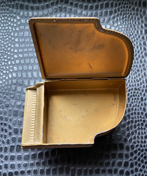 vintage golden art deco peacock bird jewelry storage box