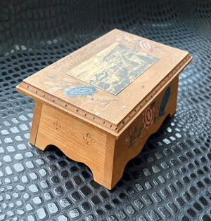 antique wooden storage box astoria oregon souvenir