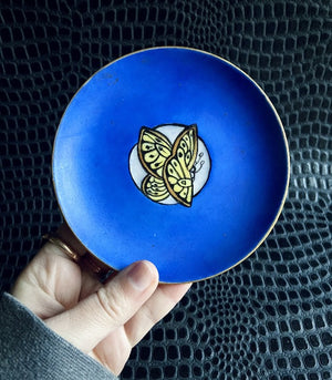 antique 1920's butterfly dish