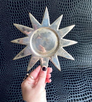 vintage celestial star votive candle holder