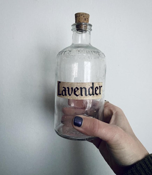 antique lavender apothecary bottle.