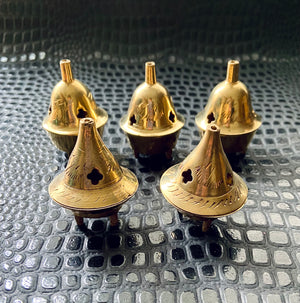small vintage brass incense burner