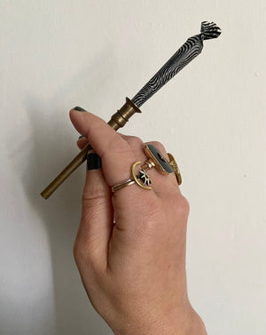 antique brass art deco cigarette holder smoking accessories