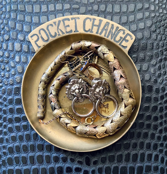 Vintage brass pocket change dish – Serpentinepdx