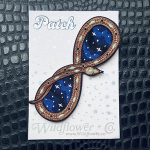 celestial infinity snake sew on patch