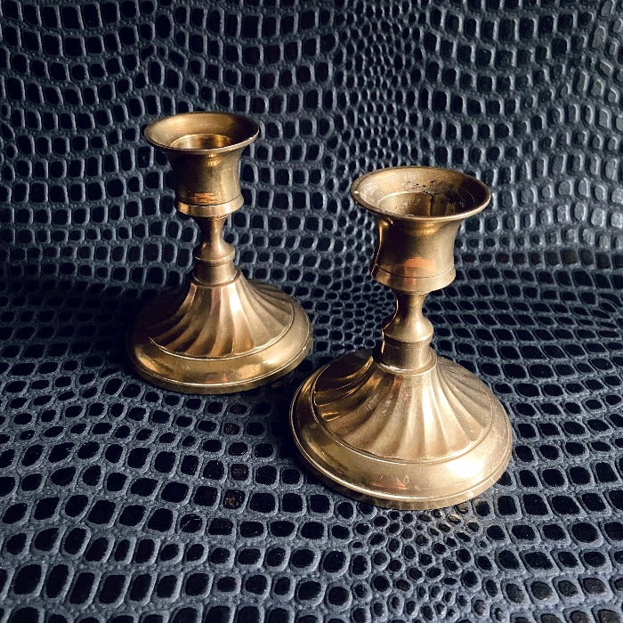 Vintage brass pair of candlesticks