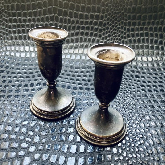 Pair of Vintage Silver Plated Candlesticks