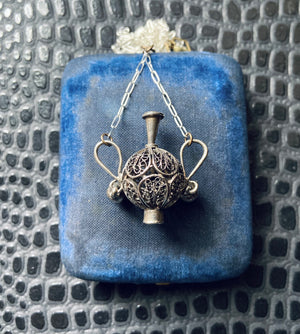 Vintage vessel charm necklace