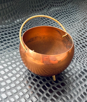 vintage witchy copper cauldron home decor incense burner