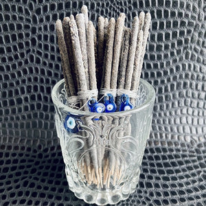 Copal Incense Stick Bundle With Evil Eye Charm