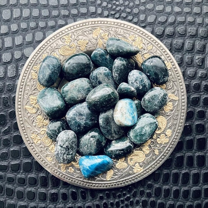 Blue Apatite Tumbled Crystal