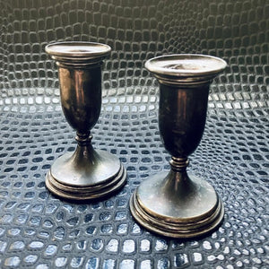 Pair of Vintage Silver Plated Candlesticks