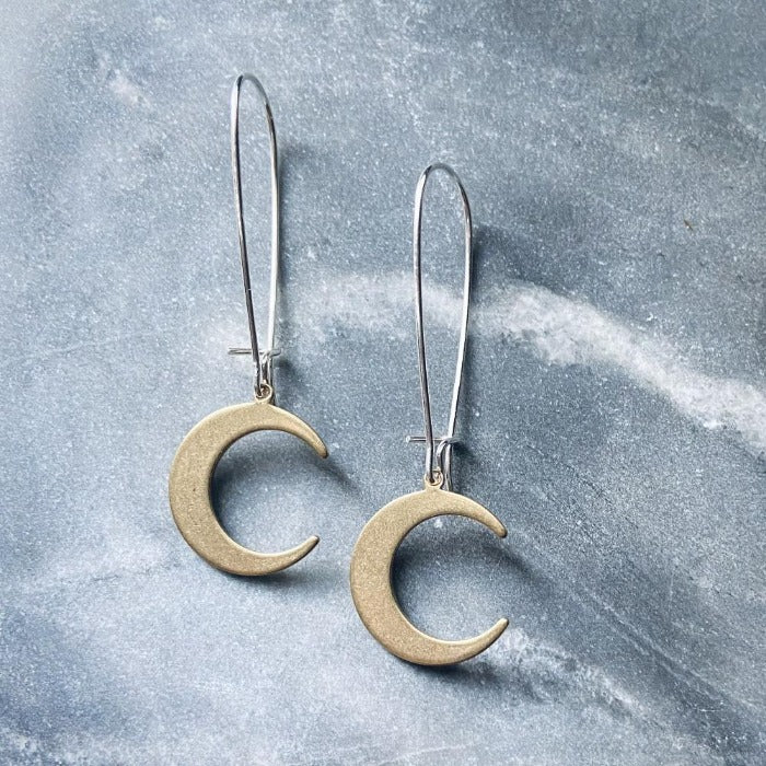 Pentagram Earring Crescent Moon | Charm And Amulet™