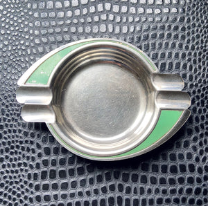 vintage antique metal green art deco ashtray smoking accessories