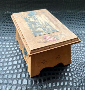 antique wooden storage box astoria oregon souvenir