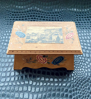 antique wooden storage box astoria oregon souvenir