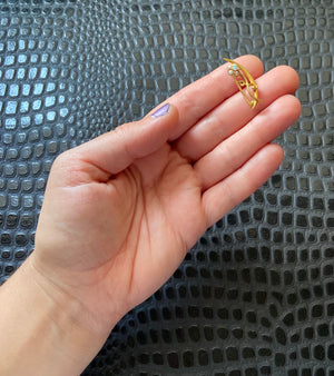 antique edwardian 10k gold opal moon brooch pin