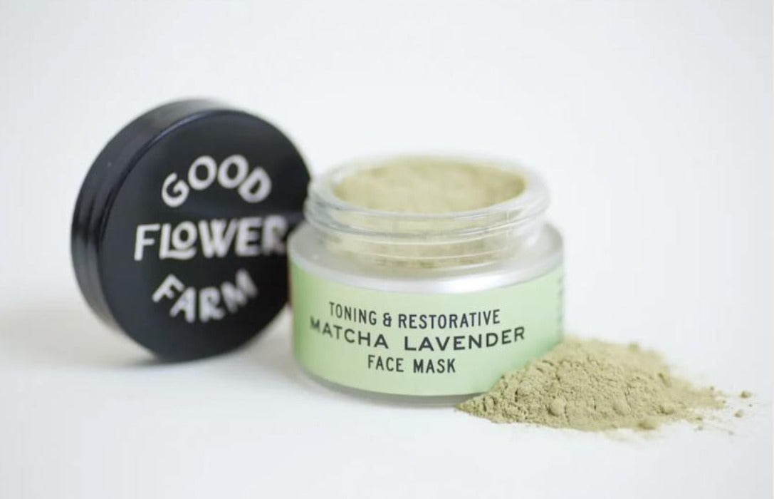 Matcha Lavender Toning & Restorative Botanical Clay Face Mask by Good Flower Farm