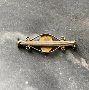 antique victorian gold filled forget me not bar pin brooch
