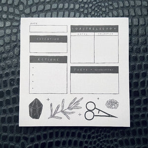 Witchy daily ritual magic notepad by The Hollow Valley