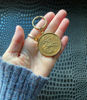 vintage capricorn zodiac signs astrology keychain