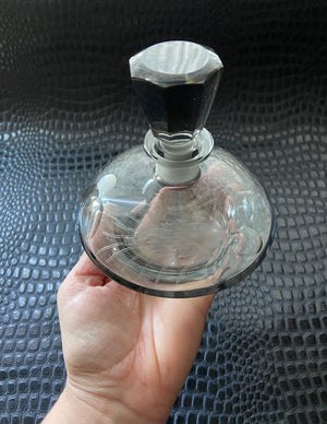 antique art deco glass vanity bottle