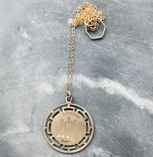 Vintage Gold Filled Gemini Charm Necklace